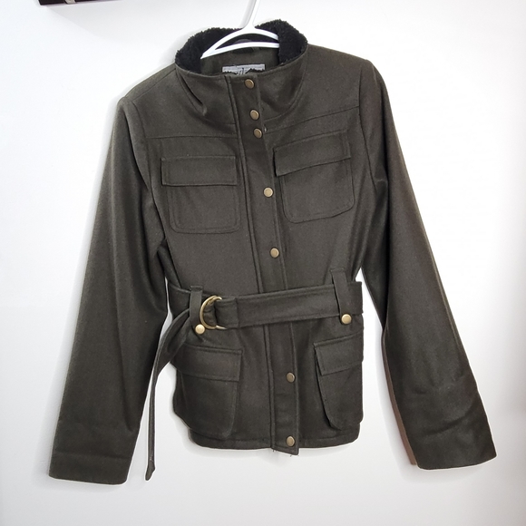 Cecil Gee Hunter Green Coat - Picture 2 of 13